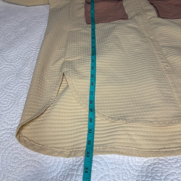 Lululemon Grid Fleece Hiking Overshirt Prosecco / Pink Clay size 18 - Picture 12 of 14